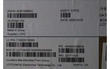 Lenovo 5CB1R99823 C-Cover with keyboard, Slovenian, Black, UK