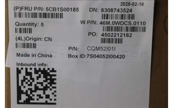 Lenovo 5CB1S00185 C-Cover with keyboard, German, Arctic Grey, Backlight, U-series, UK