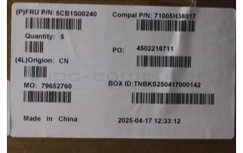 Lenovo 5CB1S00240 C-Cover with keyboard, Greek, Tidal Teal, Non-Puresight Logo, US