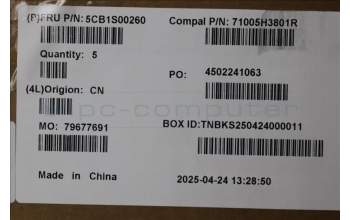 Lenovo 5CB1S00260 C-Cover with keyboard, Belgian, Tidal Teal, Non-Puresight Logo, UK