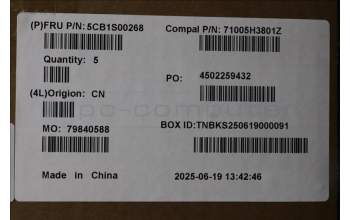 Lenovo 5CB1S00268 C-Cover with keyboard, Ukraine, Tidal Teal, Non-Puresight Logo, US