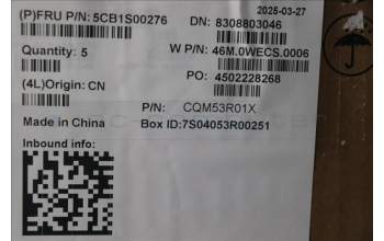 Lenovo 5CB1S00276 C-Cover with keyboard, US English Euro, Arctic Grey, Non-Backlight, H-series, US