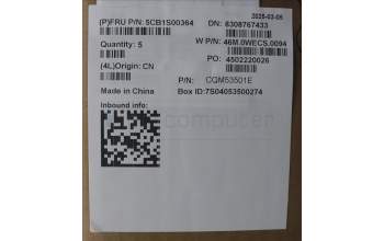 Lenovo 5CB1S00364 C-Cover with keyboard, UK English, Arctic Grey, Non-Backlight, U-series, UK