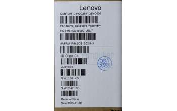 Lenovo 5CB1S02849 C-Cover with keyboard, Portuguese, Cosmic Blue, Backlight, Non-FingerPrint, UK