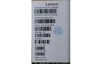Lenovo 5CB1S02923 C-Cover with keyboard, French, Cosmic Blue, Non-FingerPrint, US