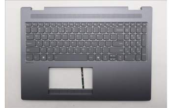 Lenovo 5CB1S05098 C-Cover with keyboard, US English Euro, Luna Grey, Backlight, Non-FingerPrint, US
