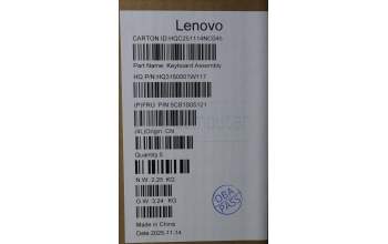 Lenovo 5CB1S05121 C-Cover with keyboard, Hebrew, Cosmic Blue, Backlight, Non-FingerPrint, US