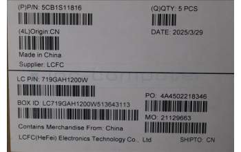 Lenovo 5CB1S11816 C-Cover with keyboard, Arabic, Eclipse Black, RGB Backlight, US