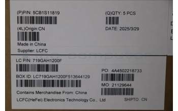 Lenovo 5CB1S11819 C-Cover with keyboard, Bulgarian, Eclipse Black, RGB Backlight, UK