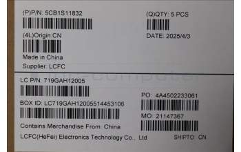 Lenovo 5CB1S11832 C-Cover with keyboard, Italian, Eclipse Black, RGB Backlight, UK