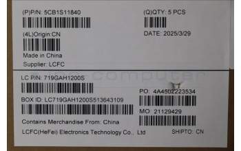 Lenovo 5CB1S11840 COVER Upper Case ASM_SPA L 83F5EB RGB