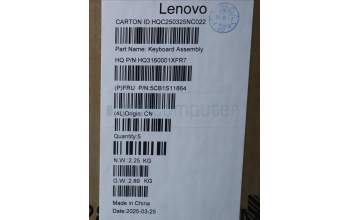 Lenovo 5CB1S11864 C-Cover with keyboard, Greek, Luna Grey, Backlight, US