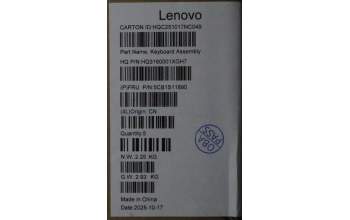 Lenovo 5CB1S11890 C-Cover with keyboard, French, Cosmic Blue, Backlight, US