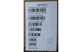 Lenovo 5CB1S11905 C-Cover with keyboard, Slovenian, Cosmic Blue, Backlight, UK