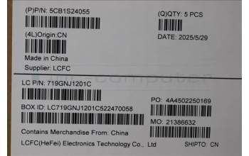 Lenovo 5CB1S24055 C-Cover with keyboard, Czech Slovakian, Eclipse Black, RGB Backlight, Anodizing Sandblasting, UK