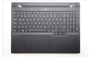 Lenovo 5CB1S24061 C-Cover with keyboard, German, Eclipse Black, RGB Backlight, Anodizing Sandblasting, UK