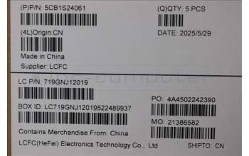 Lenovo 5CB1S24061 C-Cover with keyboard, German, Eclipse Black, RGB Backlight, Anodizing Sandblasting, UK