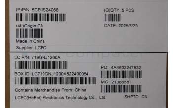 Lenovo 5CB1S24066 C-Cover with keyboard, Italian, Eclipse Black, RGB Backlight, Anodizing Sandblasting, UK