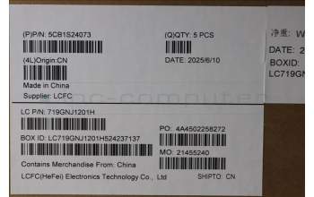 Lenovo 5CB1S24073 C-Cover with keyboard, Slovenian, Eclipse Black, RGB Backlight, Anodizing Sandblasting, UK