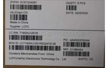 Lenovo 5CB1S24087 C-Cover with keyboard, US English Euro, Eclipse Black, White Backlight, Anodizing Sandblasting, US