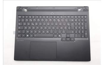 Lenovo 5CB1S24088 C-Cover with keyboard, French, Eclipse Black, White Backlight, Anodizing Sandblasting, US