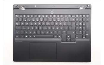 Lenovo 5CB1S24171 C-Cover with keyboard, Portuguese, Eclipse Black, White Backlight, Anodizing Sandblasting, UK