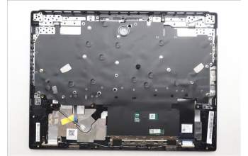 Lenovo 5CB1S24171 C-Cover with keyboard, Portuguese, Eclipse Black, White Backlight, Anodizing Sandblasting, UK