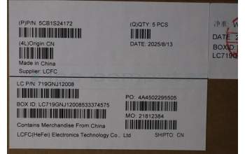 Lenovo 5CB1S24172 C-Cover with keyboard, Russian, Eclipse Black, White Backlight, Anodizing Sandblasting, US