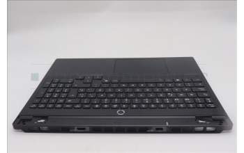 Lenovo 5CB1S24174 C-Cover with keyboard, Spanish, Eclipse Black, White Backlight, Anodizing Sandblasting, UK