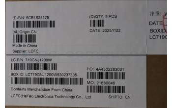 Lenovo 5CB1S24175 C-Cover with keyboard, Switzerland, Eclipse Black, White Backlight, Anodizing Sandblasting, UK