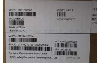 Lenovo 5CB1S31062 C-Cover with keyboard, Bulgarian, Eclipse Black, White Backlight, Painting, UK