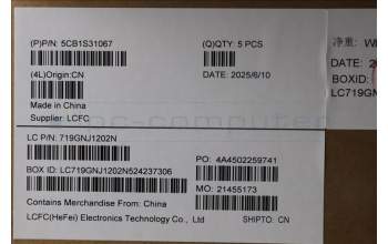 Lenovo 5CB1S31067 C-Cover with keyboard, French Arabic, Eclipse Black, White Backlight, Painting, UK