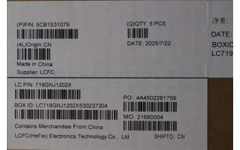 Lenovo 5CB1S31079 C-Cover with keyboard, Portuguese, Eclipse Black, White Backlight, Painting, UK