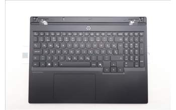 Lenovo 5CB1S31081 C-Cover with keyboard, Slovenian, Eclipse Black, White Backlight, Painting, UK