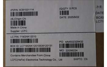 Lenovo 5CB1S31114 C-Cover with keyboard, German, Eclipse Black, White Backlight, UK