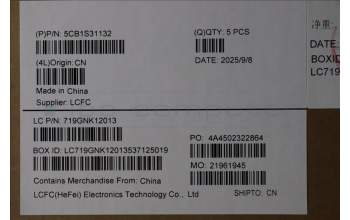 Lenovo 5CB1S31132 C-Cover with keyboard, Ukraine, Eclipse Black, White Backlight, US