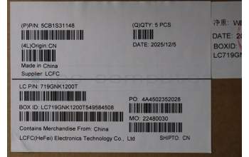 Lenovo 5CB1S31148 C-Cover with keyboard, Icelandic, Eclipse Black, RGB Backlight, UK