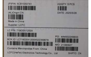 Lenovo 5CB1S50741 C-Cover with keyboard, Hebrew, Glacier white, US