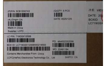 Lenovo 5CB1S50743 C-Cover with keyboard, Icelandic, Glacier white, UK