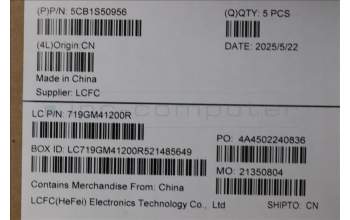 Lenovo 5CB1S50956 C-Cover with keyboard, Portuguese, Luna Grey, UK