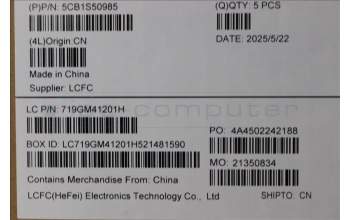 Lenovo 5CB1S50985 C-Cover with keyboard, Nordic, Tidal Teal, UK