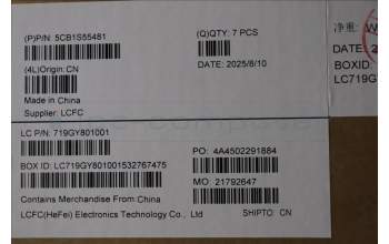 Lenovo 5CB1S55481 C Cover, MPV60, WWAN_SUB_ASSY