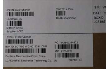 Lenovo 5CB1S55484 D-Cover, MTM40_ASSY