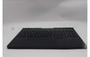 Lenovo 5CB1S57438 C-Cover with keyboard, Belgian, Eclipse Black, White Backlight, UK
