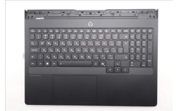 Lenovo 5CB1S57440 C-Cover with keyboard, Bulgarian, Eclipse Black, White Backlight, UK