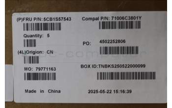 Lenovo 5CB1S57543 COVER Upper Case ASM_SPA C 83JE RGB