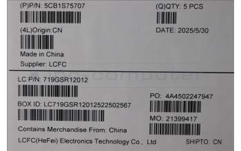 Lenovo 5CB1S75707 C-Cover with keyboard, Bulgarian, Eclipse Black, RGB Backlight, Anodizing Sandblasting, UK