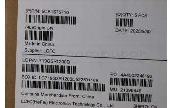 Lenovo 5CB1S75710 C-Cover with keyboard, US English Euro, Eclipse Black, RGB Backlight, Anodizing Sandblasting, US