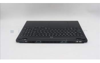 Lenovo 5CB1S75724 C-Cover with keyboard, Portuguese, Eclipse Black, RGB Backlight, Anodizing Sandblasting, UK