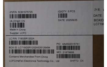 Lenovo 5CB1S75725 C-Cover with keyboard, Russian, Eclipse Black, RGB Backlight, Anodizing Sandblasting, US